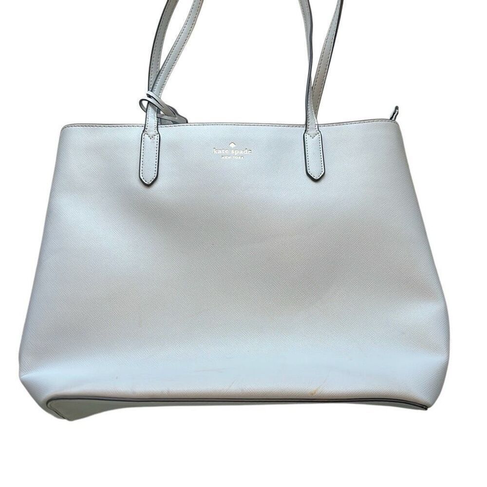Kate Spade beautiful light blue bag has some peeling on handle see photos - Picture 1 of 6